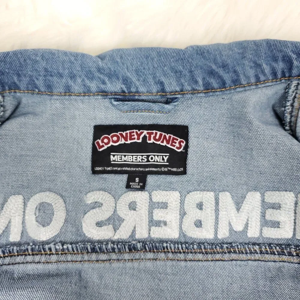 Looney Tunes Space Jam Members Only Denim Jacket - Picture 9 of 10